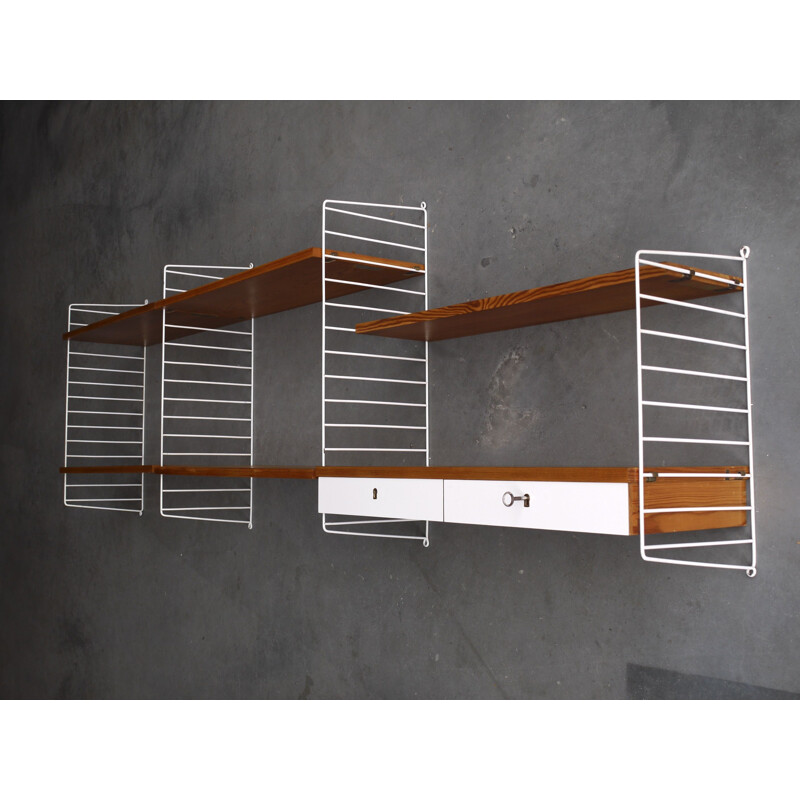 Vintage shelving unit by Kajsa & Nils Nisse Strinning for String, 1960s