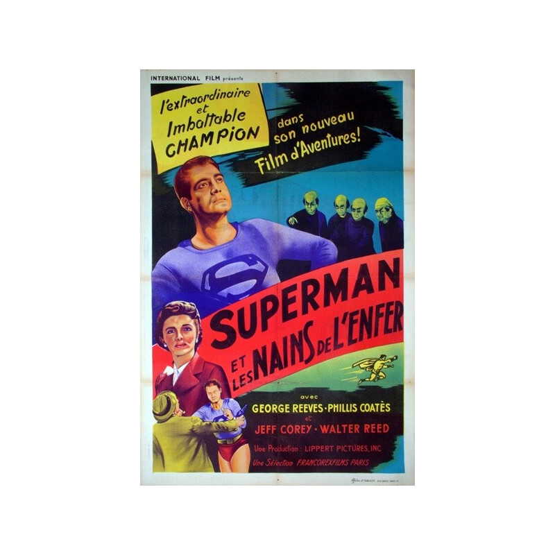 Movie poster "Superman and the mole men" - 1950s 