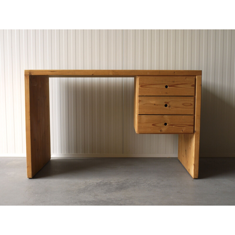 Vintage pine desk by Ate van Apeldoorn for Houtwerk Hattem