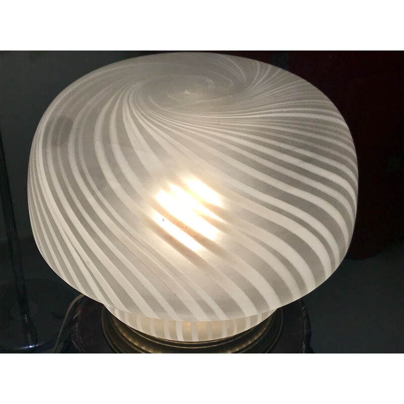 Vintage Vistosi glass Murano table lamp, 1950s