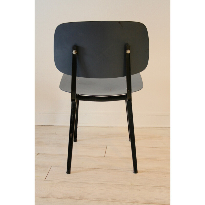 "Revolt" chair in black metal and wood, Friso KRAMER - 1950s