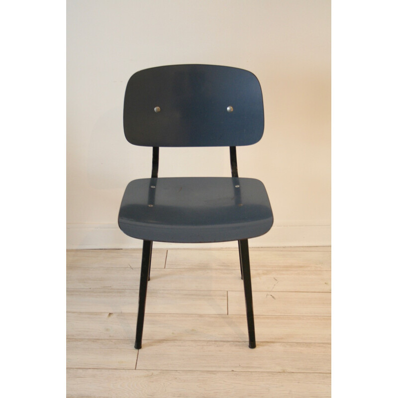 "Revolt" chair in black metal and wood, Friso KRAMER - 1950s