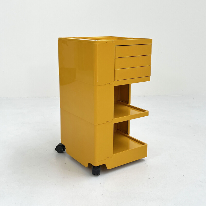 Chariot Boby jaune vintage de Joe Colombo pour Bieffeplast, 1960