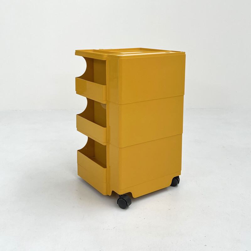 Chariot Boby jaune vintage de Joe Colombo pour Bieffeplast, 1960