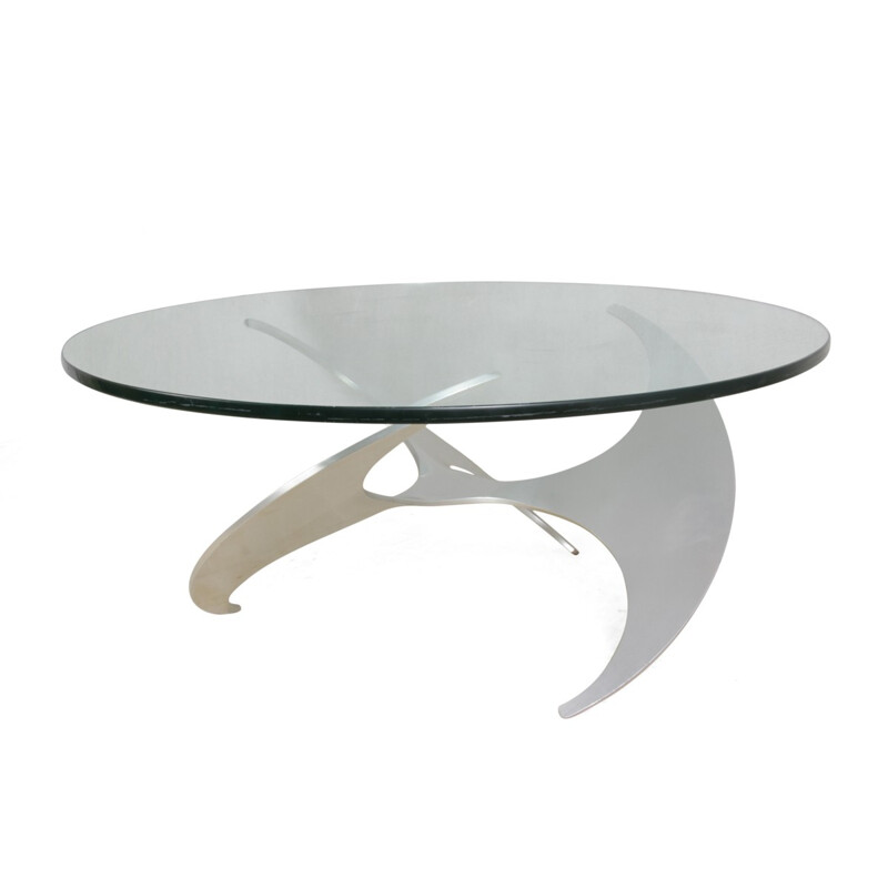 "Propeller" coffee table in aluminum and glass, Knut HESTERBERG & Roland SCHMITT - 1960s