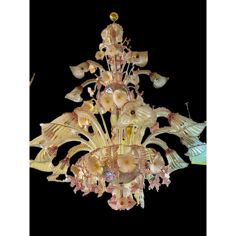 Vintage Kronleuchter aus Muranoglas von Barovier