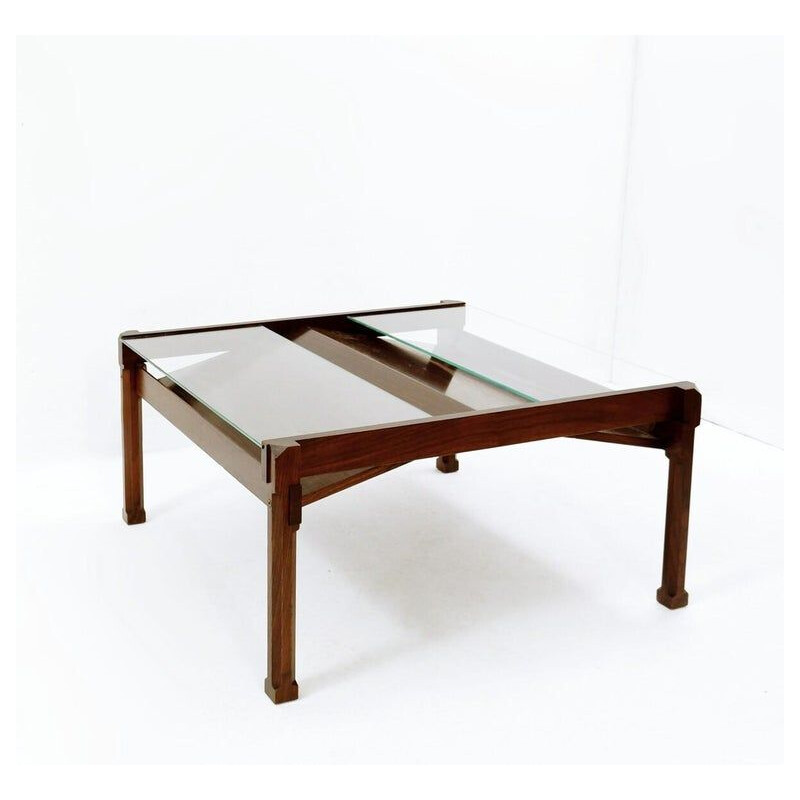 1221 Dione" vintage coffee table with magazine rack by Ico Parisi