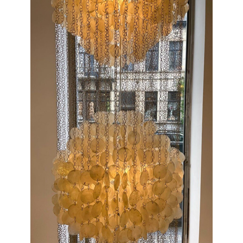 Divertida lámpara de suspensión 3DM Seashell vintage de Verner Panton, Dinamarca 1960