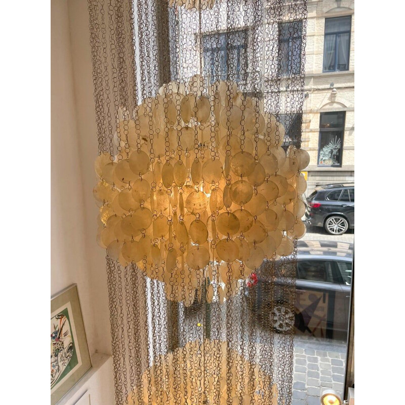 Vintage Fun 3DM Seashell pendant lamp by Verner Panton, Denmark 1960s