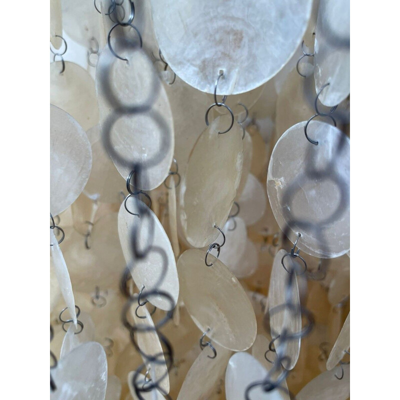 Vintage Fun 8Dm Seashell chandelier by Verner Panton