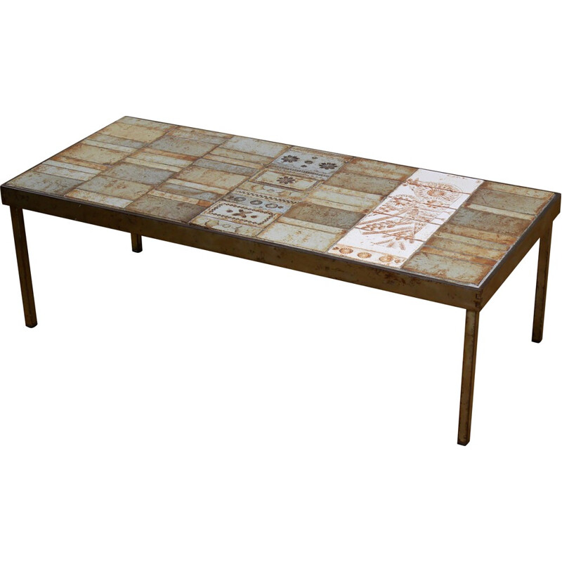 Vallauris ceramic coffee table, Roger CAPRON - 1950s