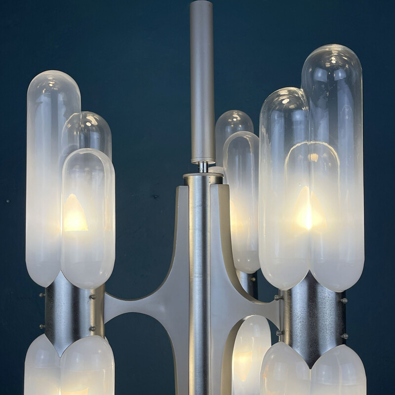 Vintage Murano glass chandelier Torpedo by Carlo Nason for Mazzega, Italy 1960s