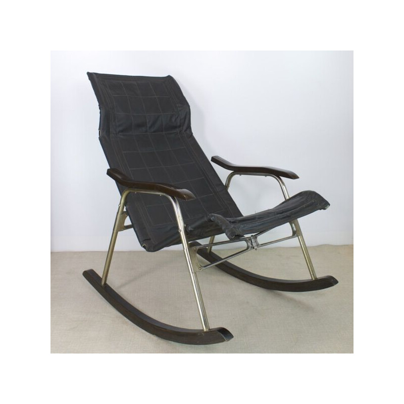 Vintage folding rocking chair by Takeshi Nii, Japan 1950