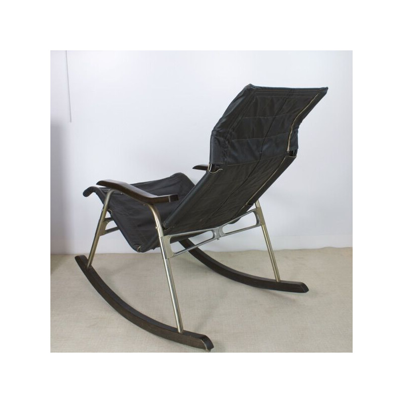 Vintage folding rocking chair by Takeshi Nii, Japan 1950