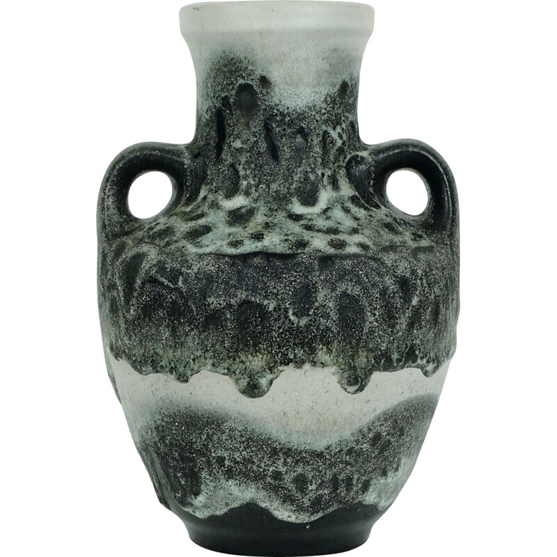 German Carstens Toennishof vase in grey ceramic - 1960s