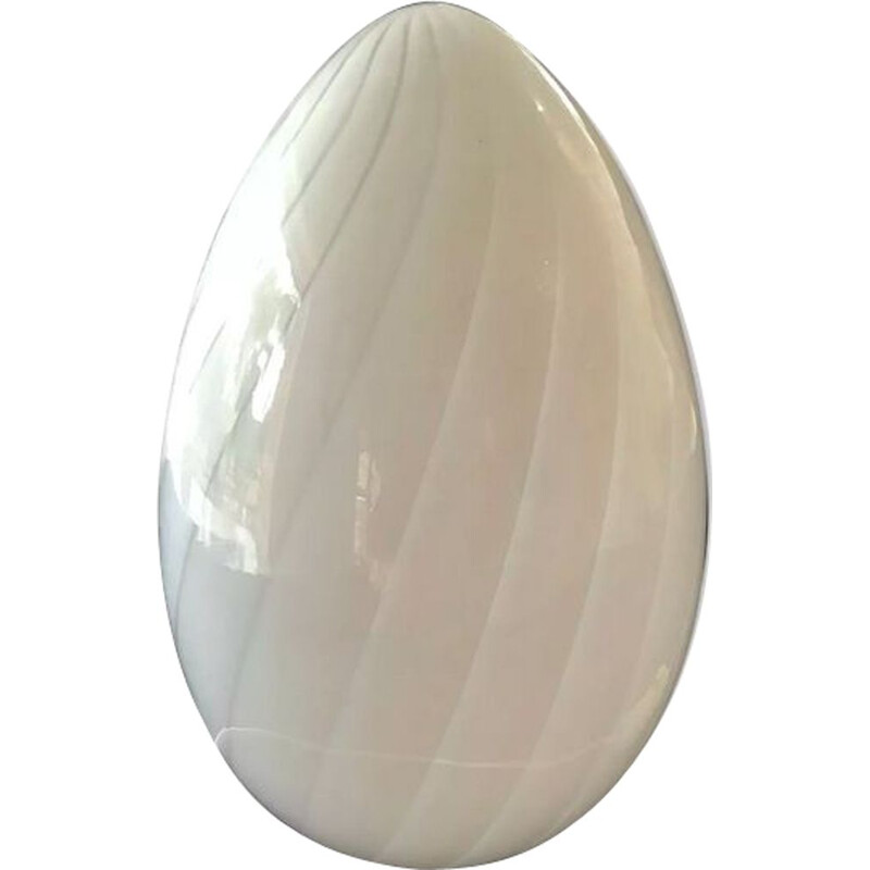 Lámpara de pie vintage de cristal de Murano Vetri Egg, 1980