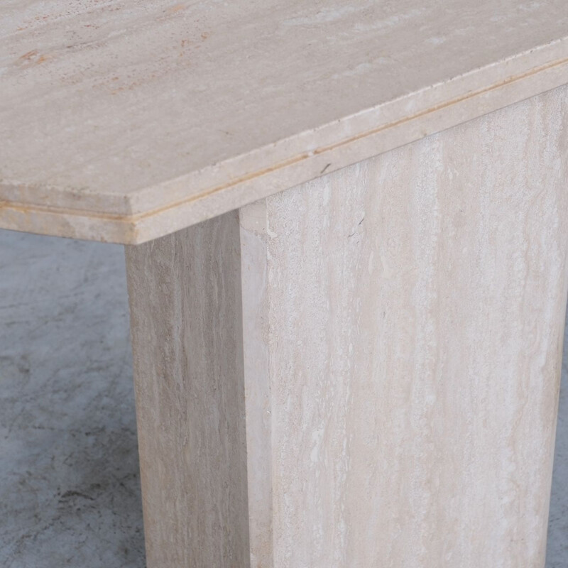 Mid-century travertine console table, Italy 1970s