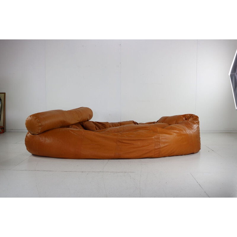 Coussin d'assise vintage en cuir de serpent par Hans Roebers pour Zwaan Holland