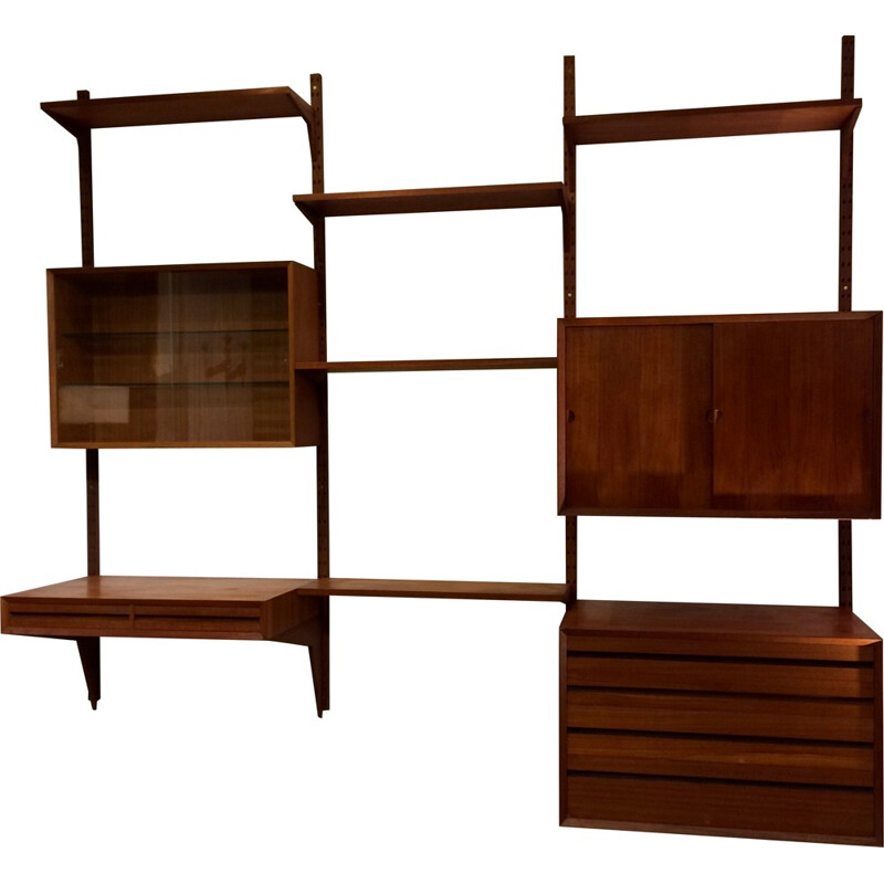 Modular teak shelves, Poul CADOVIUS - 1960s