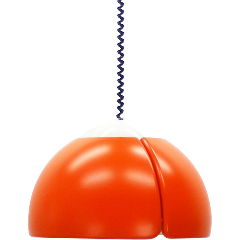 Huge height-adjustable pendant lamp - 1970s