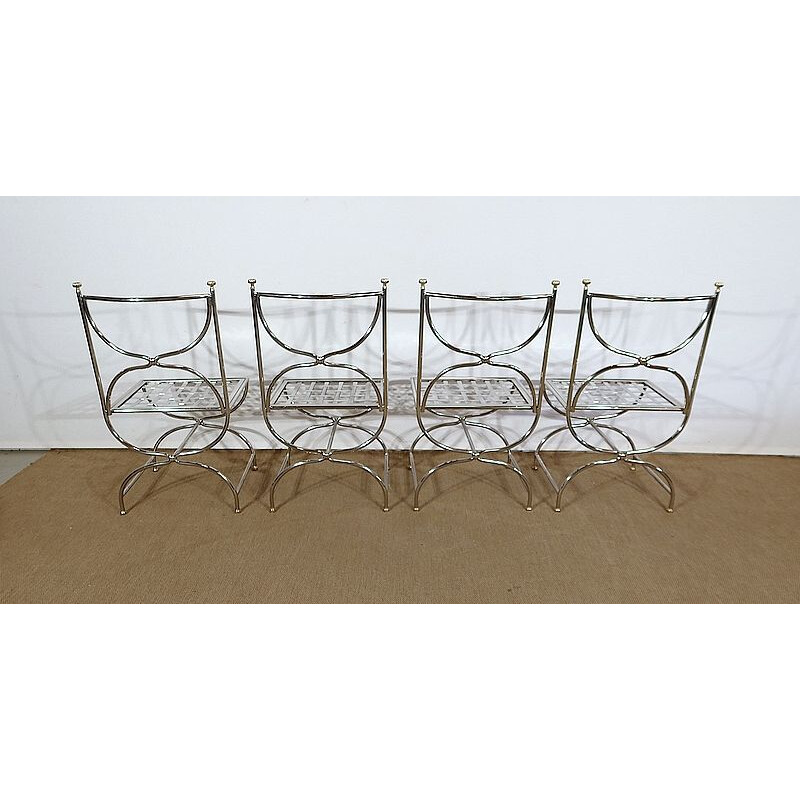 Vintage dining set model Savonarole by Maison Jansen, France 1960