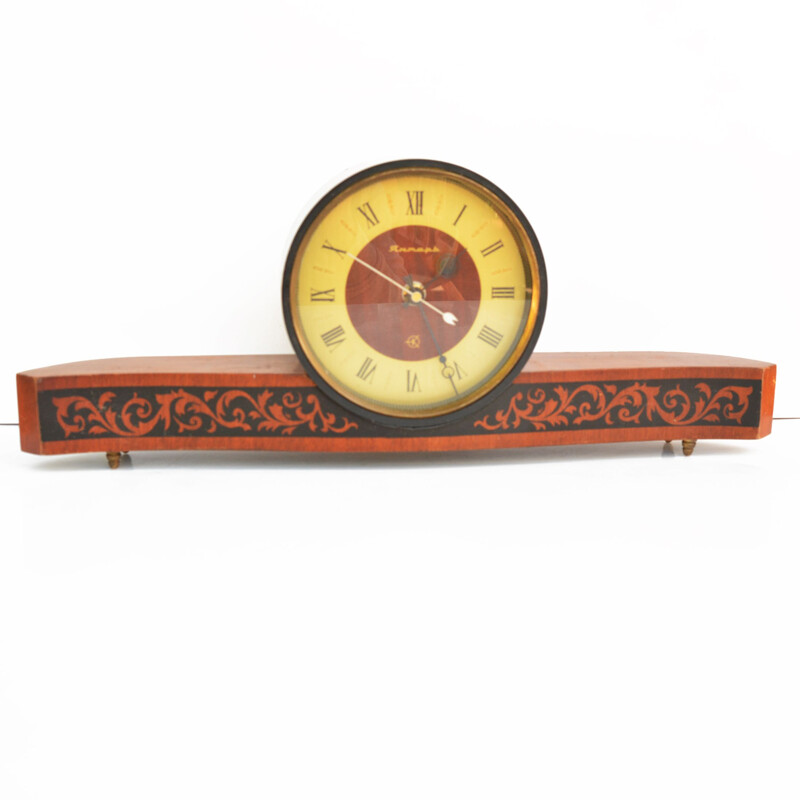 Orologio da camino in legno Jantar vintage, 1970