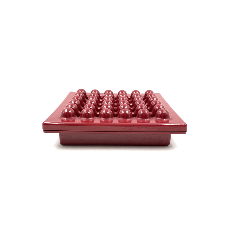 Vintage wine red ashtray by Ettore Sottsass for Olivetti Synthesis, 1971