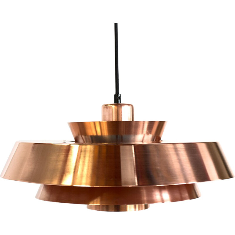 Fog & Mørup "Nova" hanging lamp in copper, Jo HAMMERBORG - 1960s