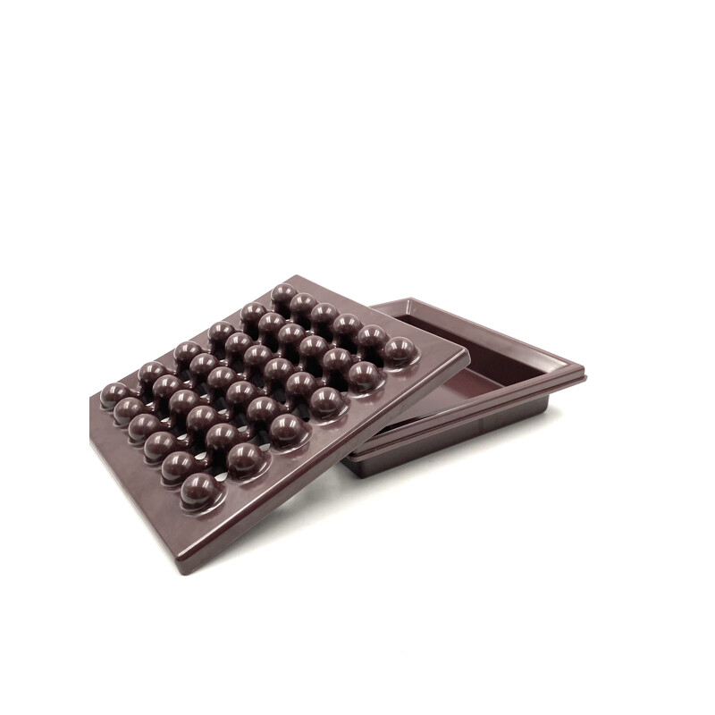 Vintage brown ashtray by Ettore Sottsass for Olivetti Synthesis