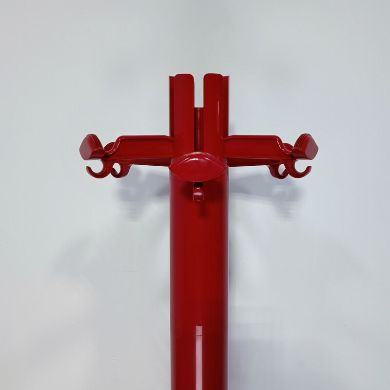 Vintage red coat rack model Planta by Piretti for Castelli