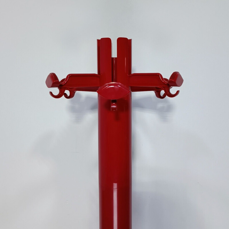 Roter Vintage-Garderobenständer Modell Planta von Piretti für Castelli