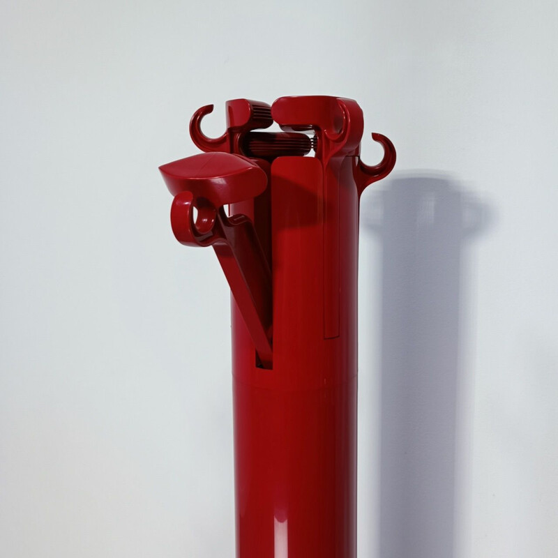 Vintage red coat rack model Planta by Piretti for Castelli