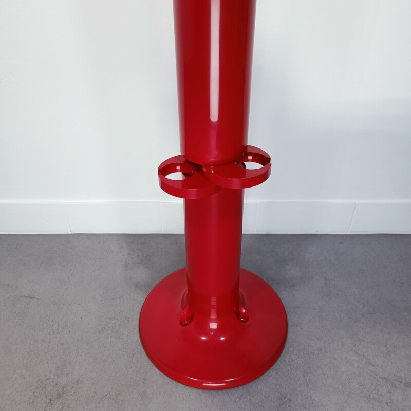 Vintage red coat rack model Planta by Piretti for Castelli