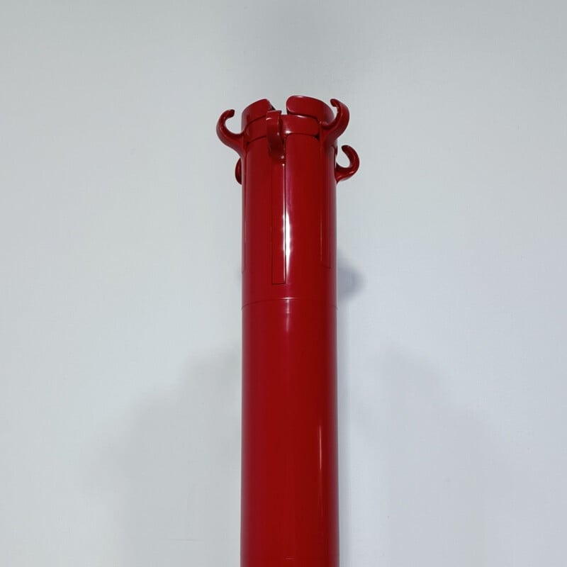 Vintage red coat rack model Planta by Piretti for Castelli