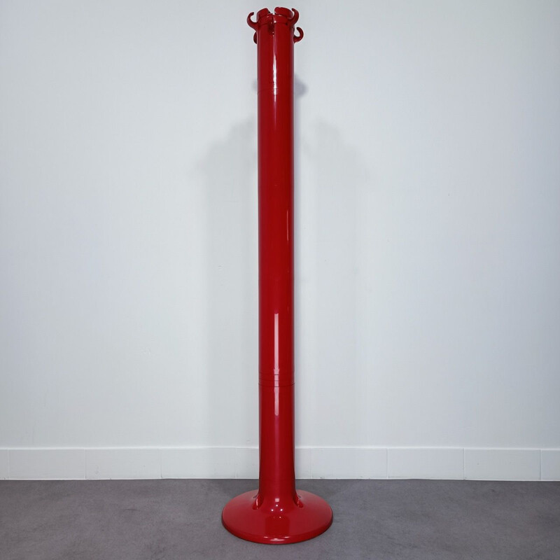 Vintage red coat rack model Planta by Piretti for Castelli