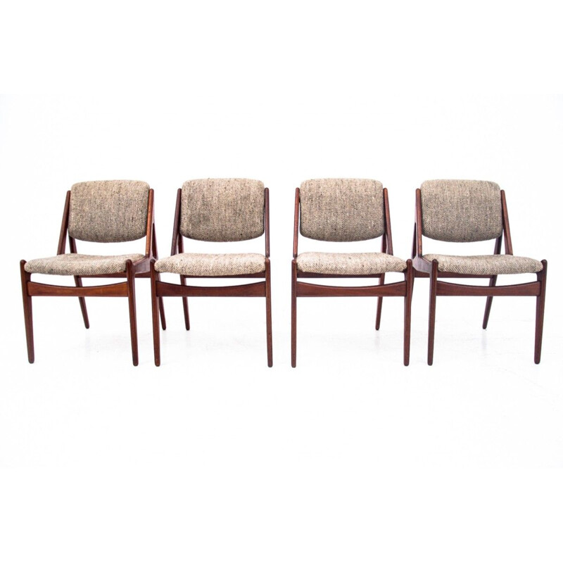 Ensemble de 4 chaises vintage "Ella" par Arne Vodder pour Vamo Mobelfabrik, Danemark 1960