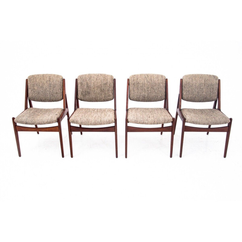 Set of 4 vintage "Ella" chairs by Arne Vodder for Vamo Mobelfabrik, Denmark 1960