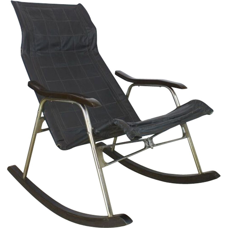 Vintage folding rocking chair by Takeshi Nii, Japan 1950