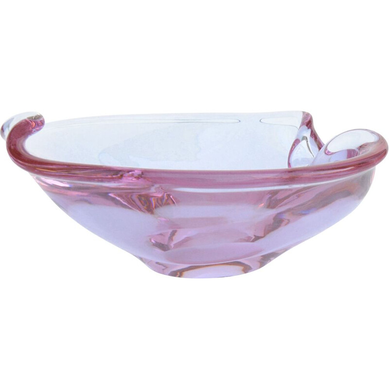 Vintage glass ashtray by M. Klinger for Železny Brod Sklo, Czechoslovakia 1960