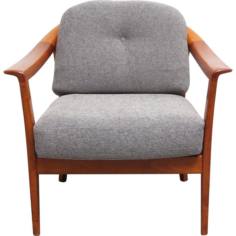 Mid century reupholstered armchair, Wilhelm KNOLL - 1960s