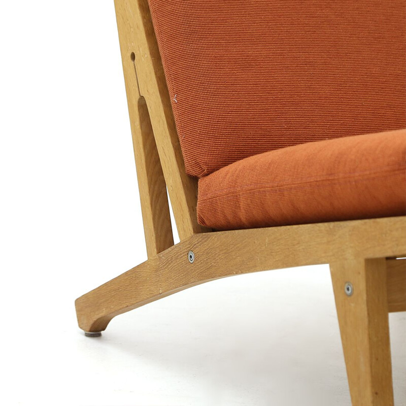 Vintage "Ge-375" oakwood armchair by Hans J. Wegner for Getama, 1960s