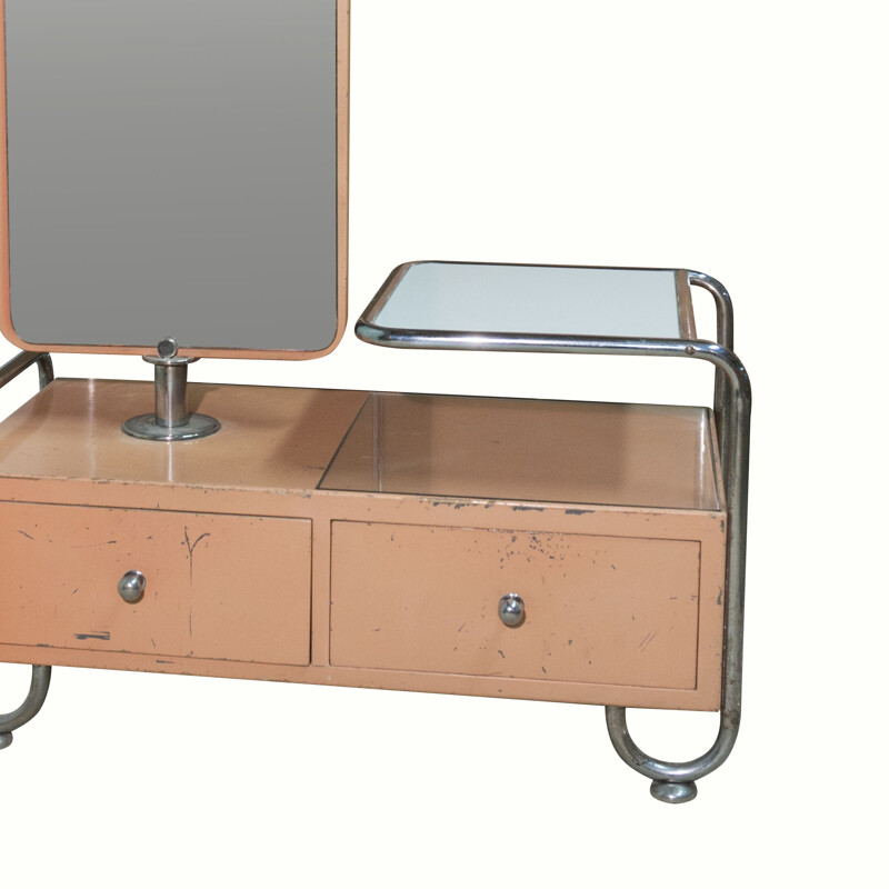 Czech Bauhaus Vichr & Spol dressing table in beech - 1930s