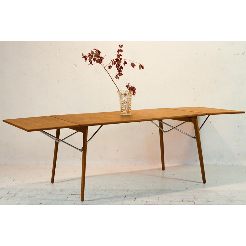 Vintage teak en eiken tafel van Borge Mogensen, Denemarken 1953