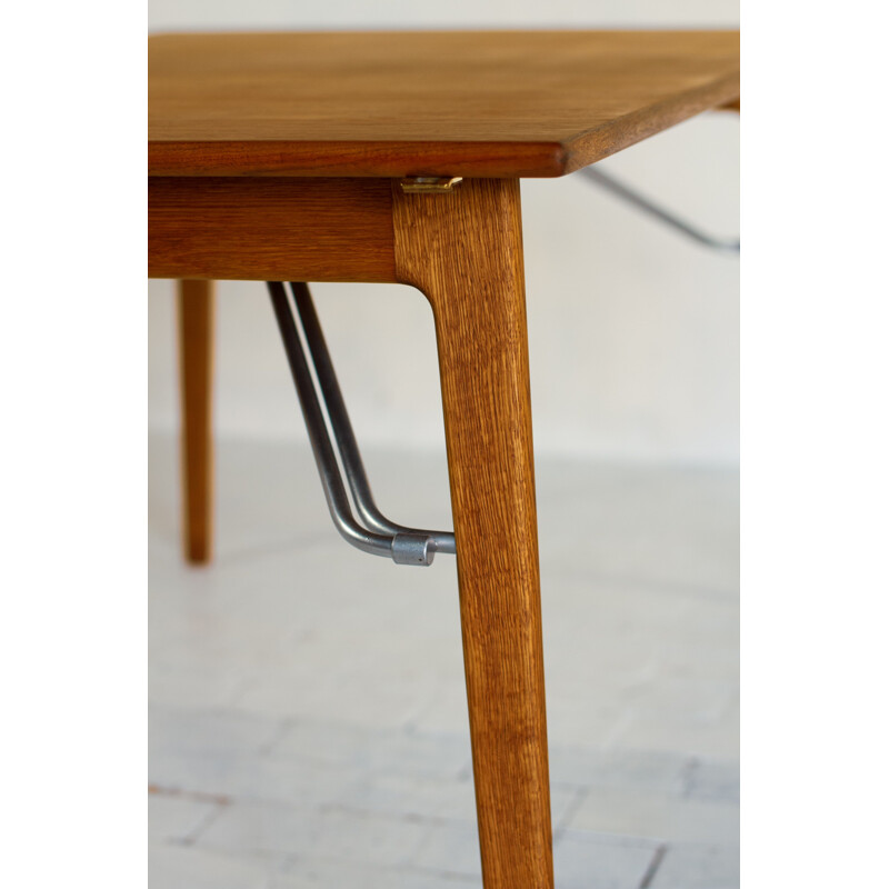 Vintage teak and oakwood dining table by Borge Mogensen, Denmark 1953