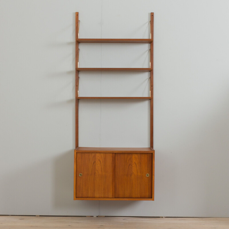 Danish mid century teak one bay wall unit by Preben Sorensen, 1960s