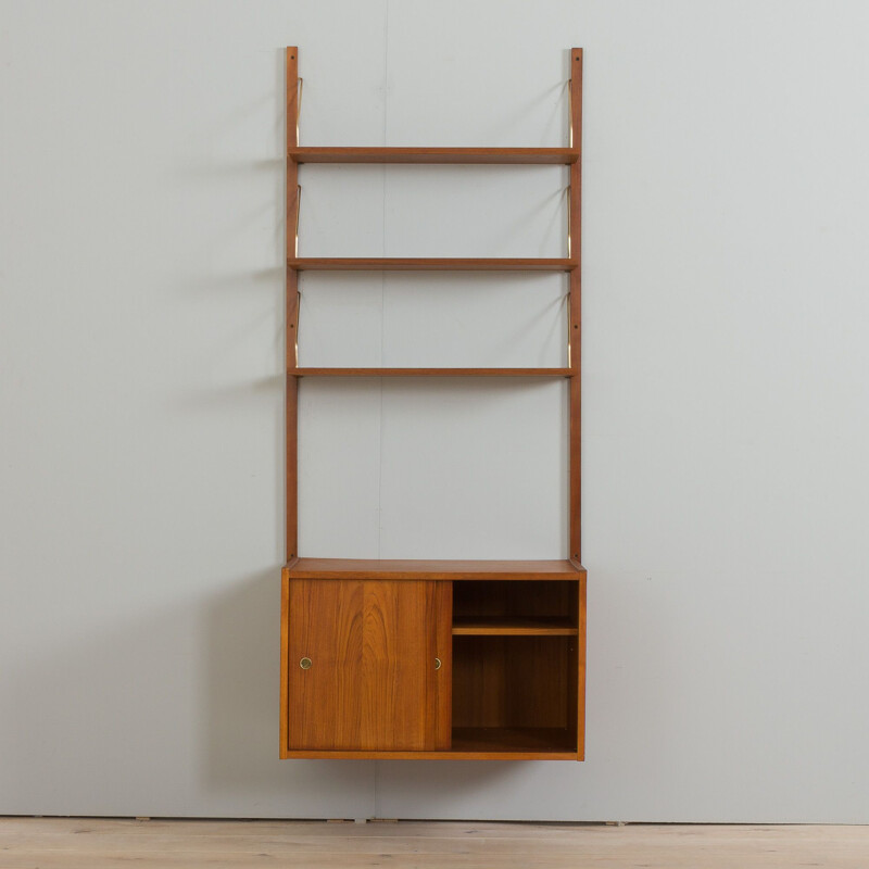 Danish mid century teak one bay wall unit by Preben Sorensen, 1960s