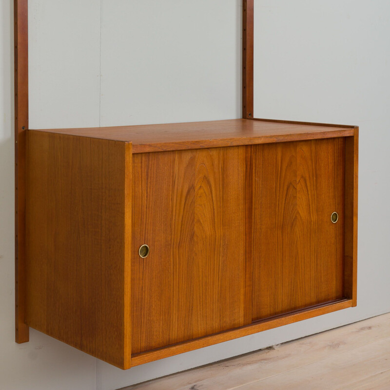 Danish mid century teak one bay wall unit by Preben Sorensen, 1960s