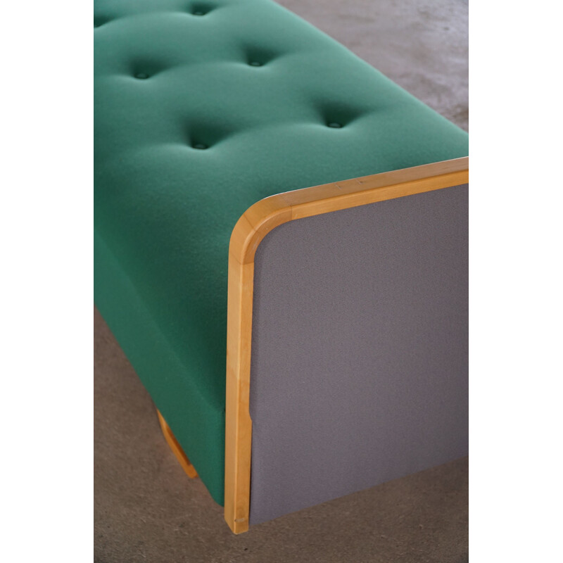 Vintage reupholstered in green fabric daybed by Getama, Denmark 1980s