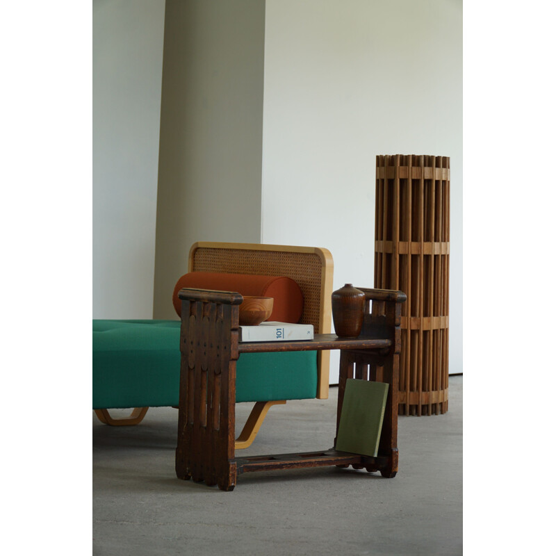 Vintage reupholstered in green fabric daybed by Getama, Denmark 1980s