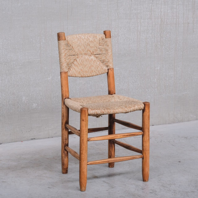 Set van 7 vintage "Bauche - 19" stoelen van Charlotte Perriand, Frankrijk 1960